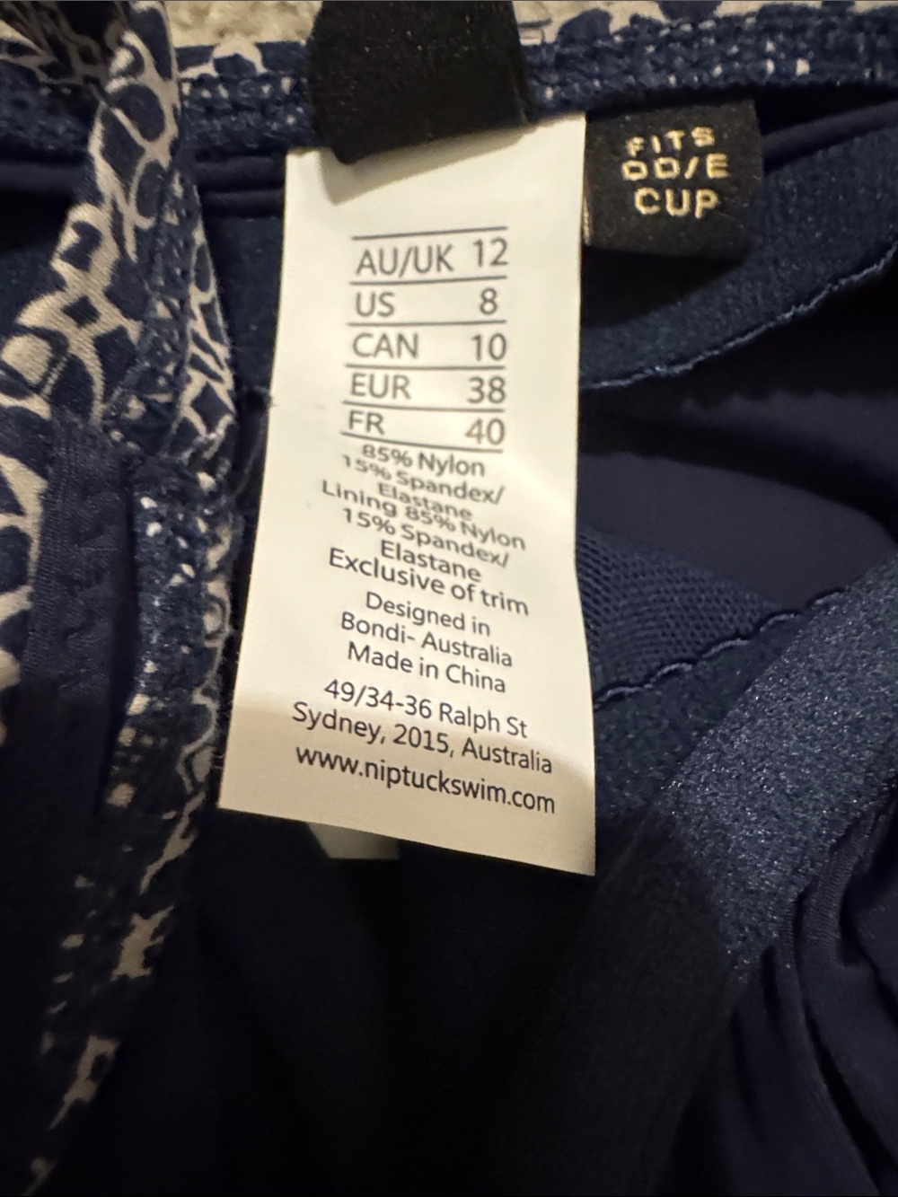 NWT Nip Tuck Swim Navy Floral Tankini Set - Picture 4 of 4